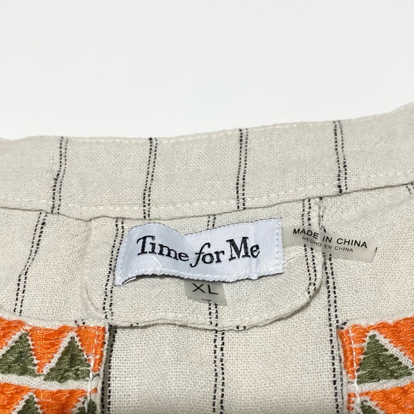 Time For Me Geometric Flair Embroidered Jacket - Picture 4 of 5